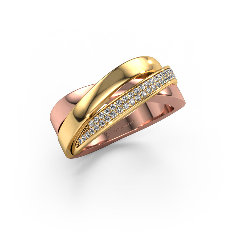 Bild von Ring Katherina 585 Roségold Zirkonia 1 mm
