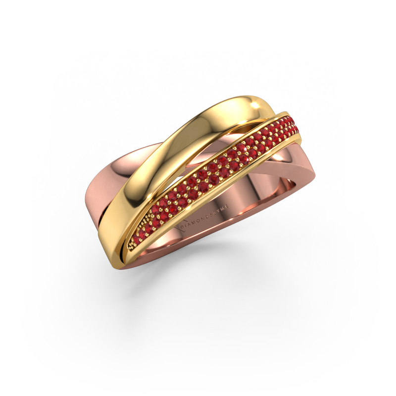 Image of Ring Katherina 585 rose gold Ruby 1 mm