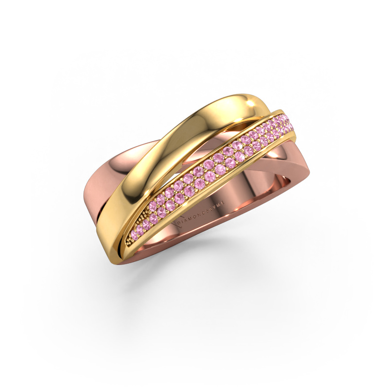 Bild von Ring Katherina 585 Roségold Pink Saphir 1 mm