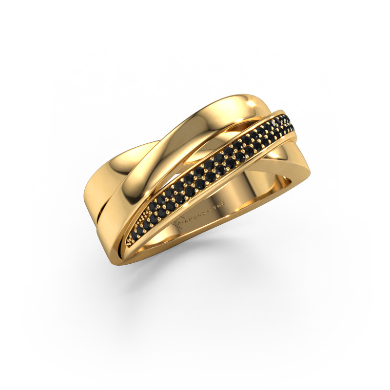 Bild von Ring Katherina 585 Gold Schwarz Diamant 0.306 crt