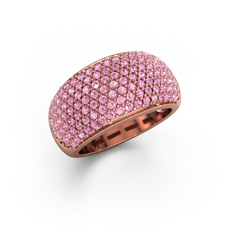 Image of Ring Kati 585 rose gold Pink sapphire 1.3 mm