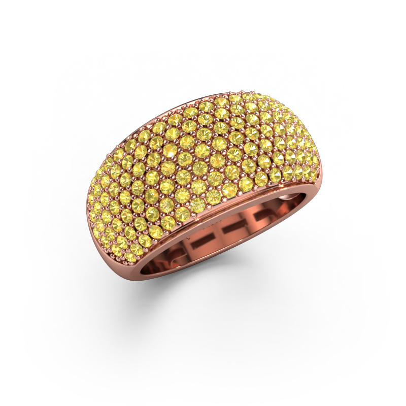 Image of Ring Kati 585 rose gold Yellow sapphire 1.3 mm