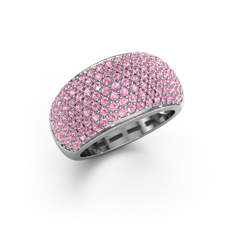 Bild von Ring Kati 585 Weißgold Pink Saphir 1.3 mm
