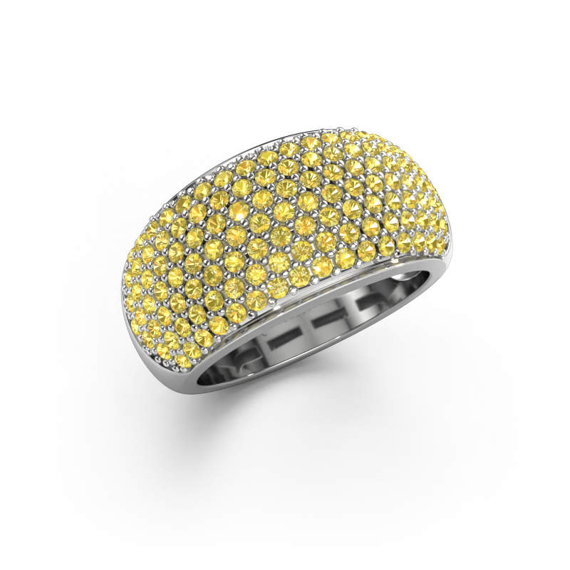 Bild von Ring Kati 950 Platin Gelb Saphir 1.3 mm