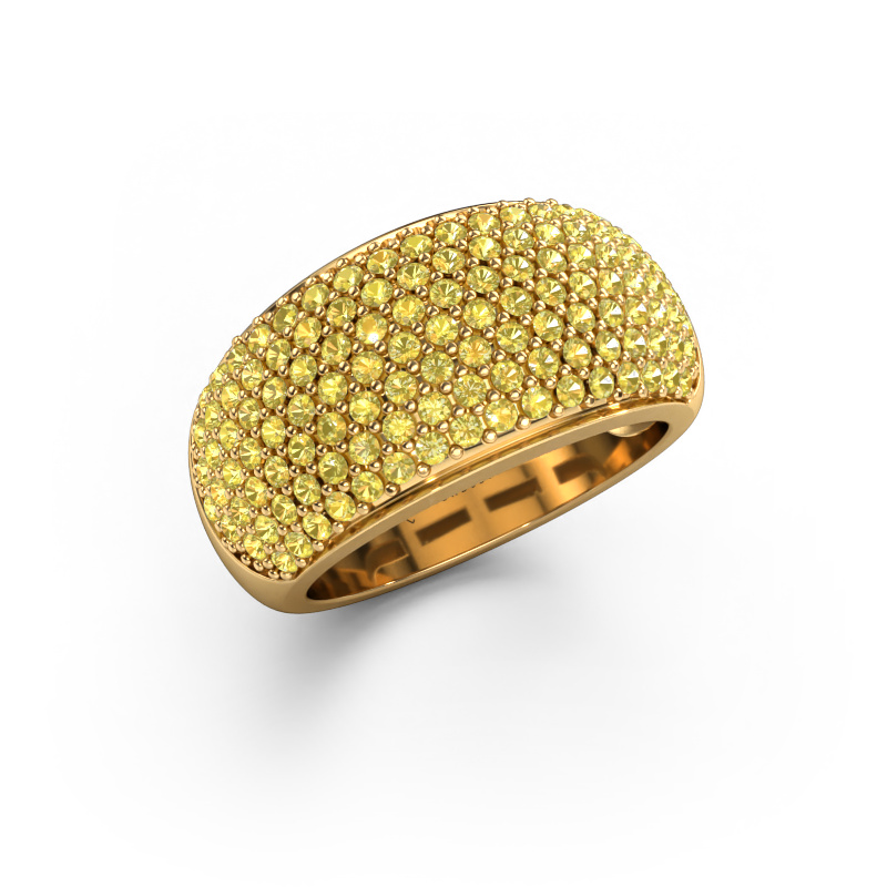 Afbeelding van Ring Kati 585 goud Gele saffier 1.3 mm