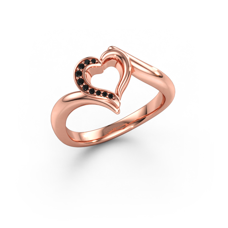 Immagine di Anello Katlyn 585 oro rosa Diamante nero 0.046 crt