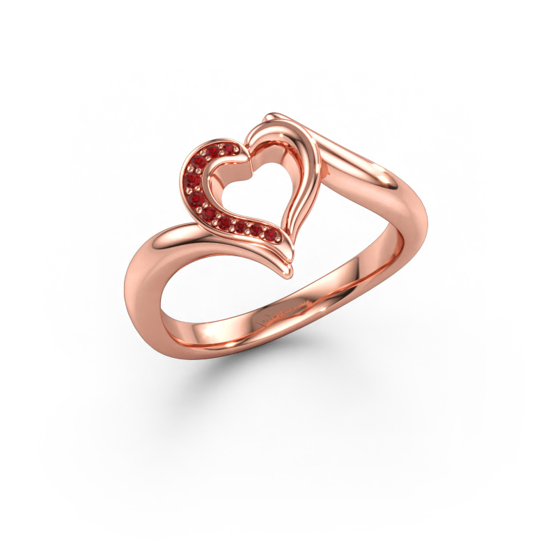 Immagine di Anello Katlyn 585 oro rosa Rubino 0.8 mm
