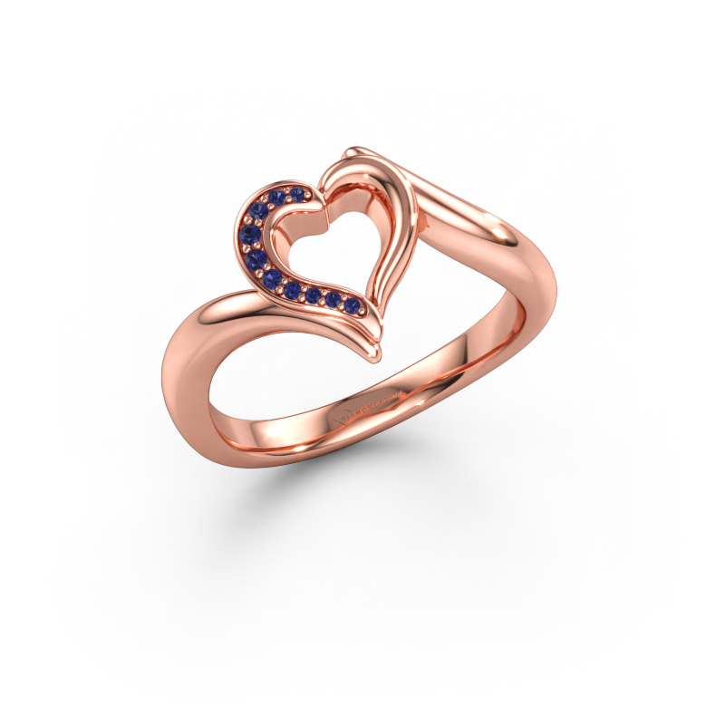 Immagine di Anello Katlyn 585 oro rosa Zaffiro 0.8 mm