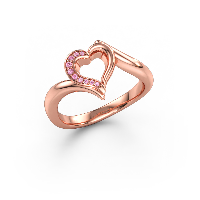 Immagine di Anello Katlyn 585 oro rosa Zaffiro rosa 0.8 mm