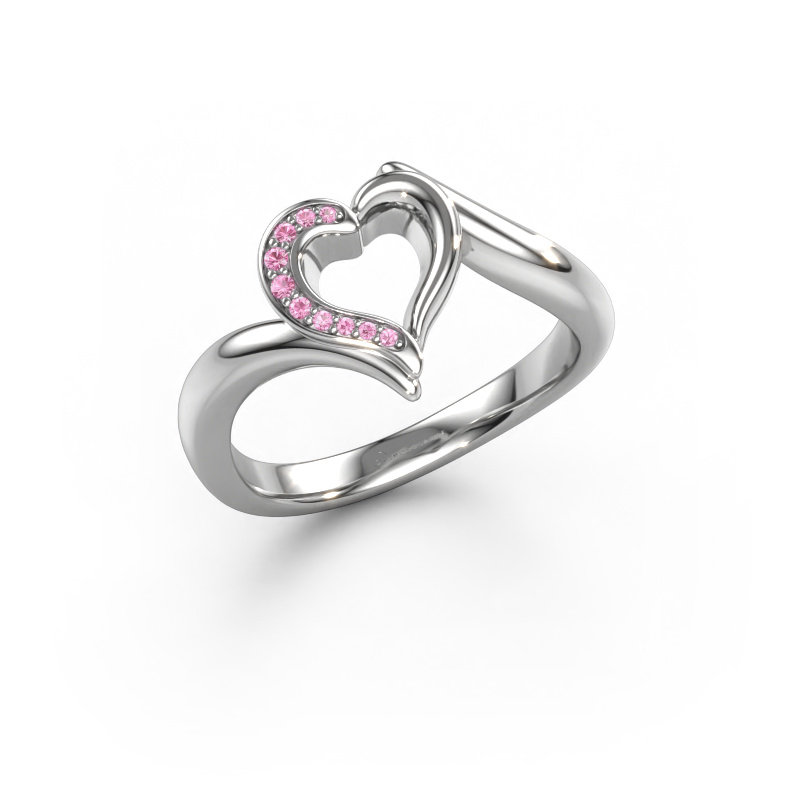 Image of Ring Katlyn 950 platinum Pink sapphire 0.8 mm