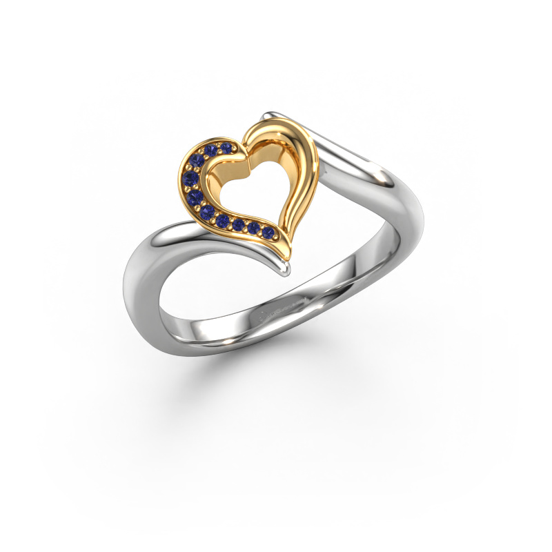 Bild von Ring Katlyn 585 Weißgold Saphir 0.8 mm