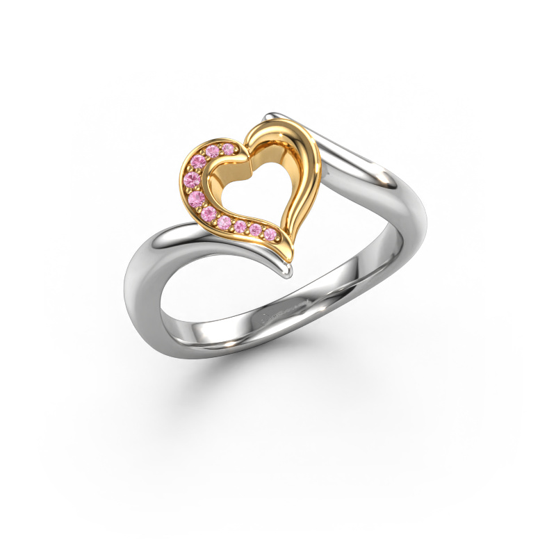 Bild von Ring Katlyn 585 Weißgold Pink Saphir 0.8 mm
