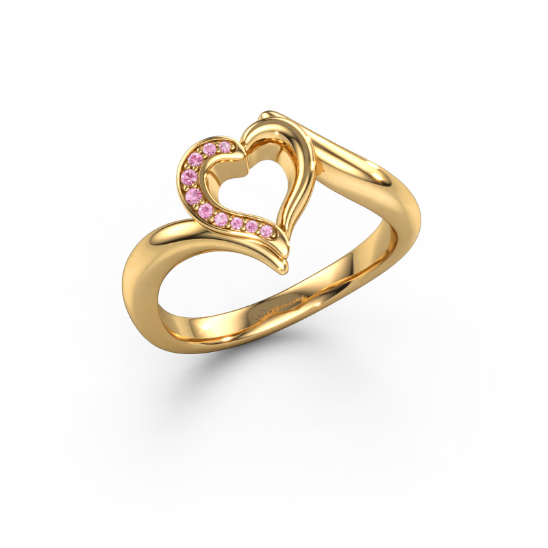 Image of Ring Katlyn 585 gold Pink sapphire 0.8 mm