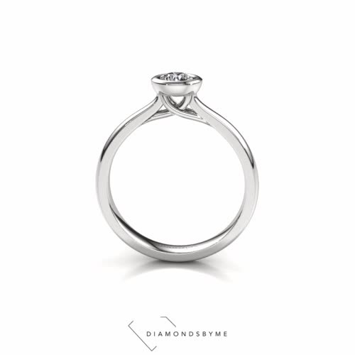 Afbeelding van Verlovings ring Kaylee 925 zilver Aquamarijn 4 mm