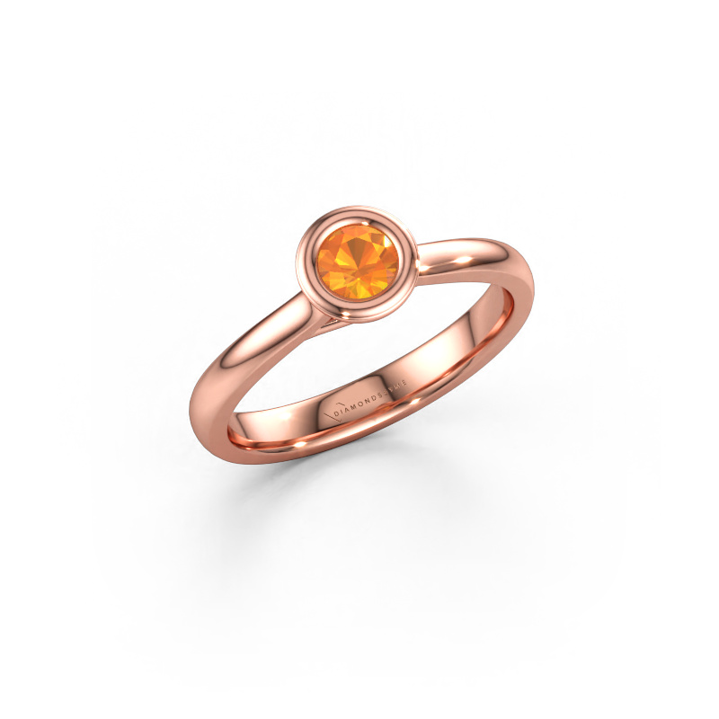 Bild von Verlobungsring Kaylee 585 Roségold Citrin 4 mm