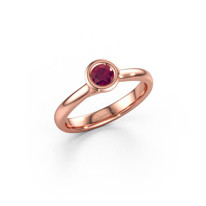 Bild av Förlovningsring Kaylee 585 roséguld Rodolit 4 mm