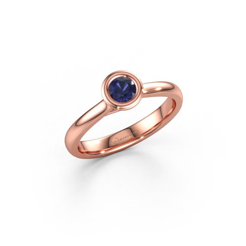 Bild von Verlobungsring Kaylee 585 Roségold Saphir 4 mm