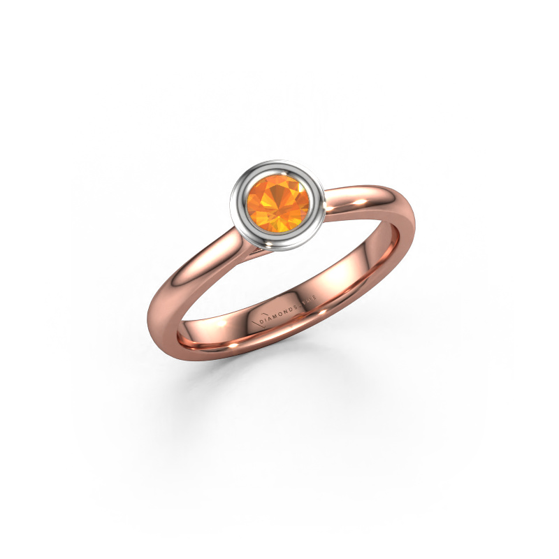 Bild von Verlobungsring Kaylee 585 Roségold Citrin 4 mm
