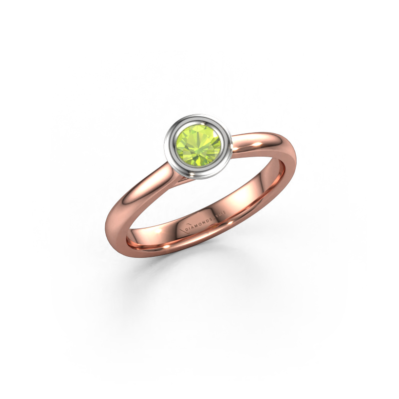 Bild von Verlobungsring Kaylee 585 Roségold Peridot 4 mm