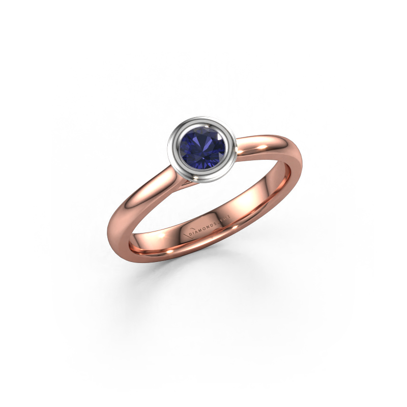 Afbeelding van Verlovings ring Kaylee 585 rosé goud Saffier 4 mm