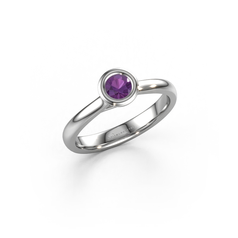 Bild von Verlobungsring Kaylee 585 Weißgold Amethyst 4 mm