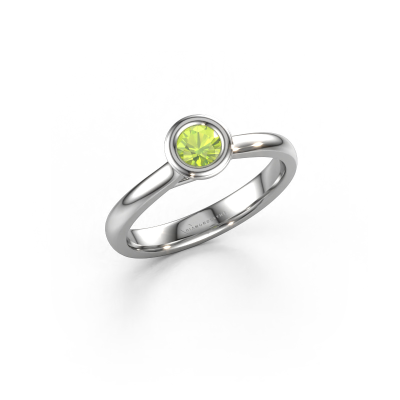 Bild von Verlobungsring Kaylee 585 Weißgold Peridot 4 mm