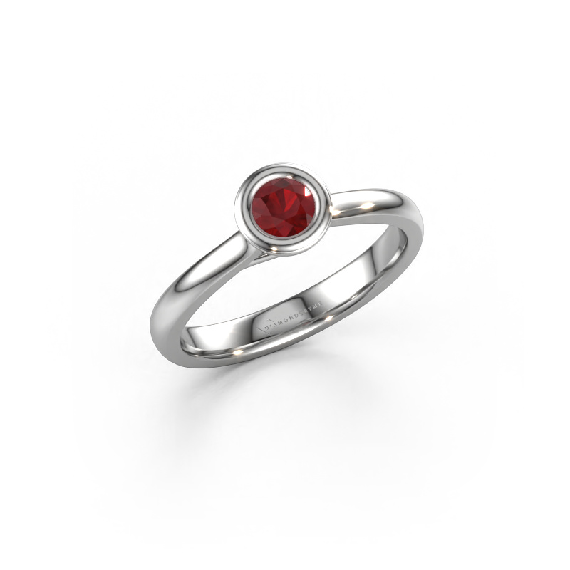Image of Engagement ring Kaylee 950 platinum Ruby 4 mm
