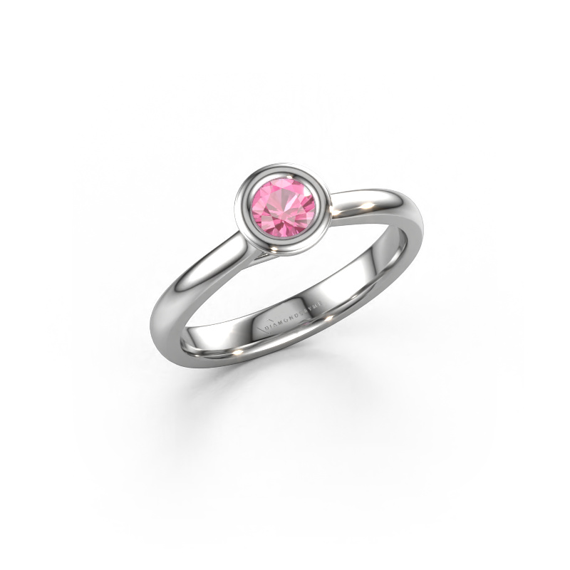 Bild von Verlobungsring Kaylee 950 Platin Pink Saphir 4 mm