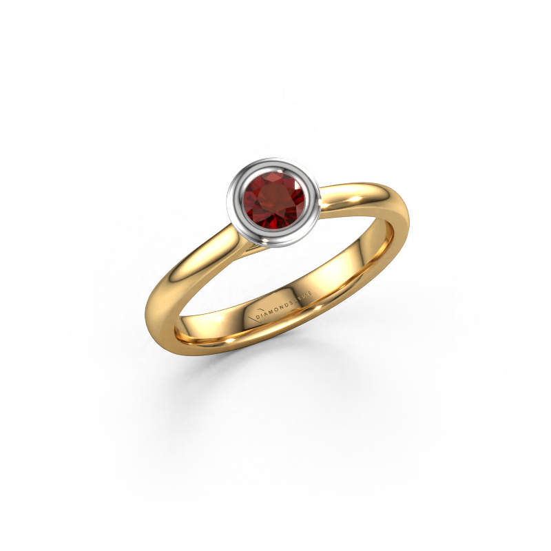 Image of Engagement ring Kaylee 585 gold Garnet 4 mm