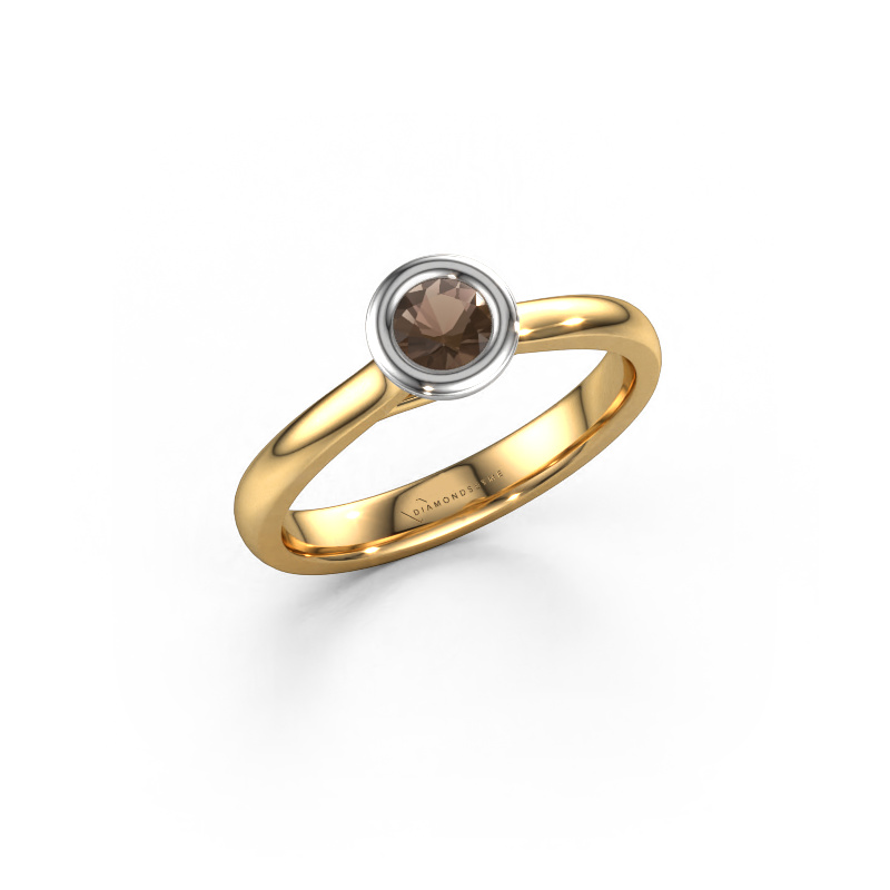 Bild von Verlobungsring Kaylee 585 Gold Rauchquarz 4 mm
