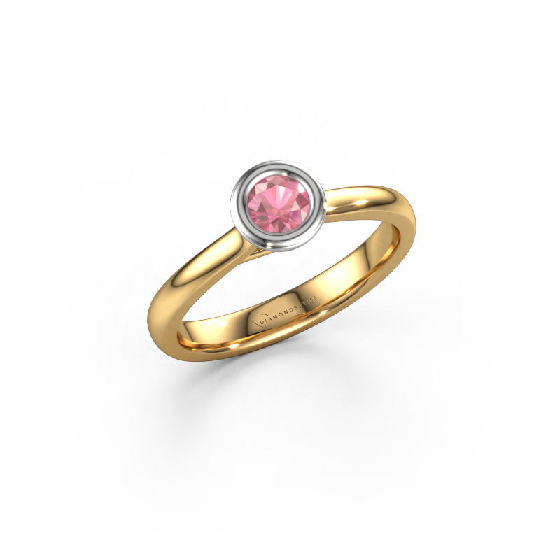 Image of Engagement ring Kaylee 585 gold Tourmaline pink 4 mm