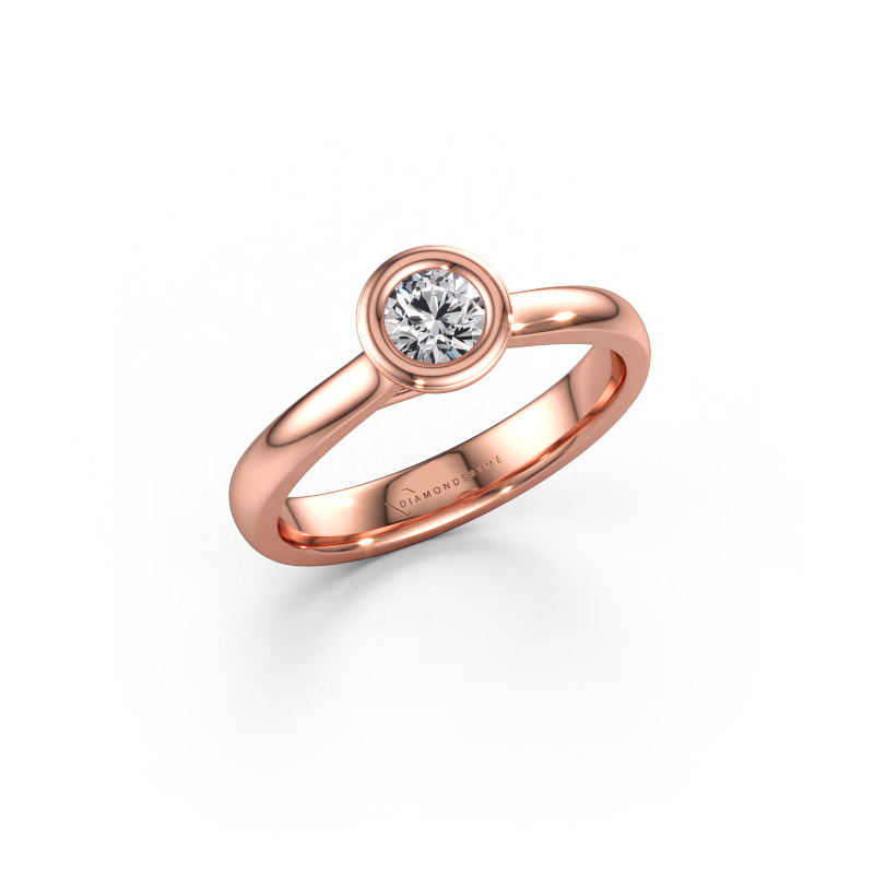 Afbeelding van Verlovings ring Kaylee 585 rosé goud Diamant 0.30 crt