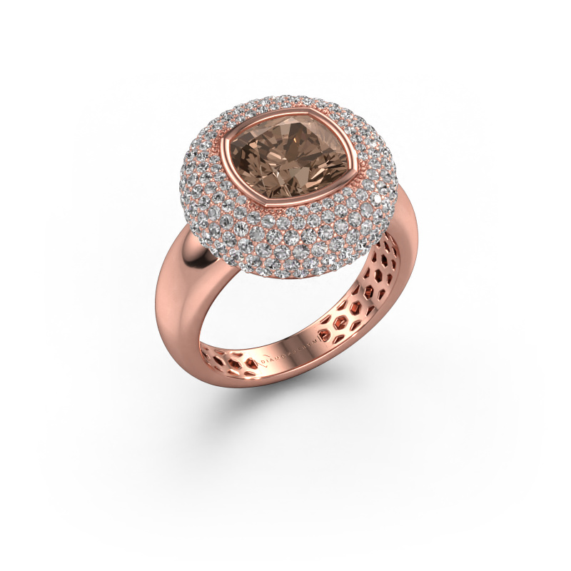 Image of Ring Keshia 585 rose gold Brown diamond 3.803 crt