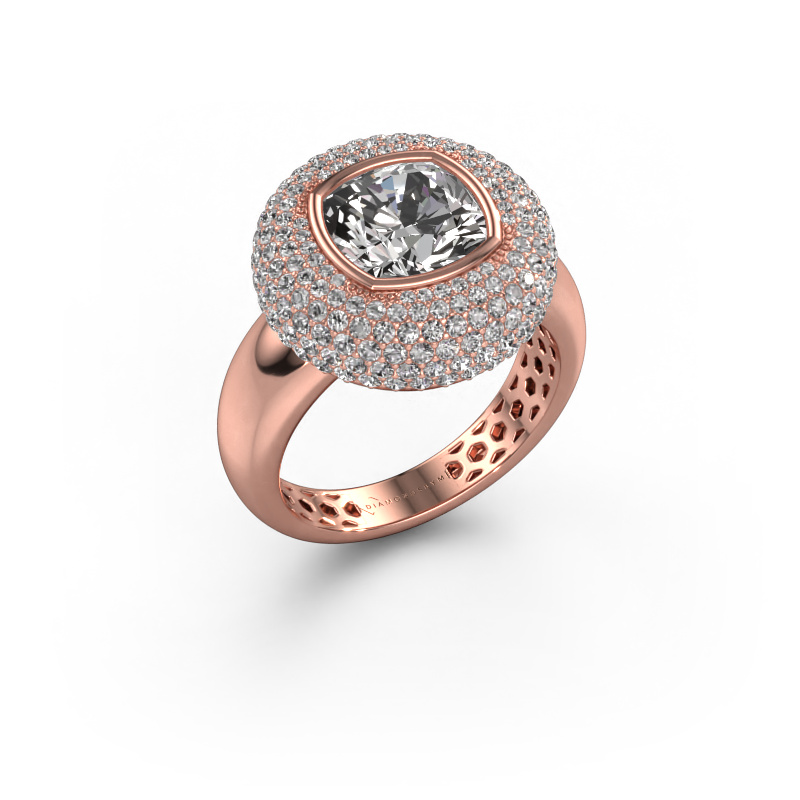 Image of Ring Keshia 585 rose gold Lab grown diamond 3.803 crt