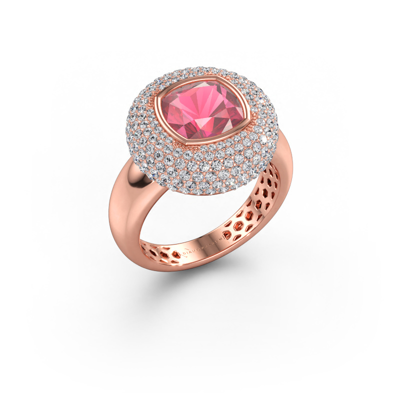 Immagine di Anello Keshia 585 oro rosa Tormalina rosa 8 mm