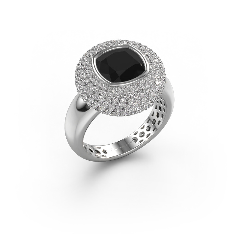 Bild von Ring Keshia 950 Platin Schwarz Diamant 4.503 crt