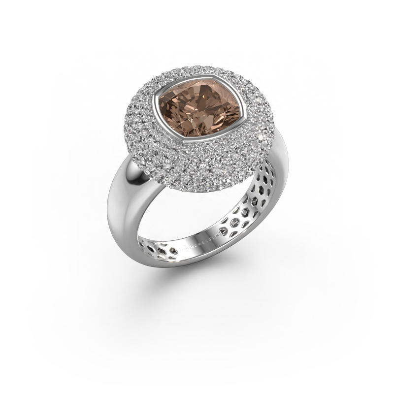 Image of Ring Keshia 585 white gold Brown diamond 3.803 crt