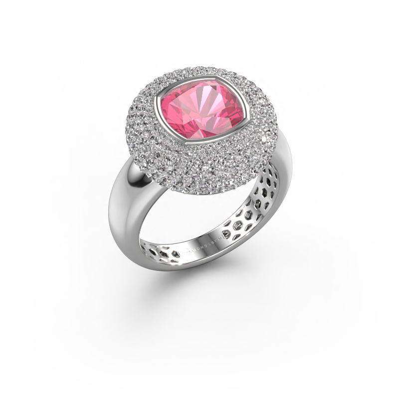 Bild von Ring Keshia 585 Weißgold Pink Saphir 8 mm