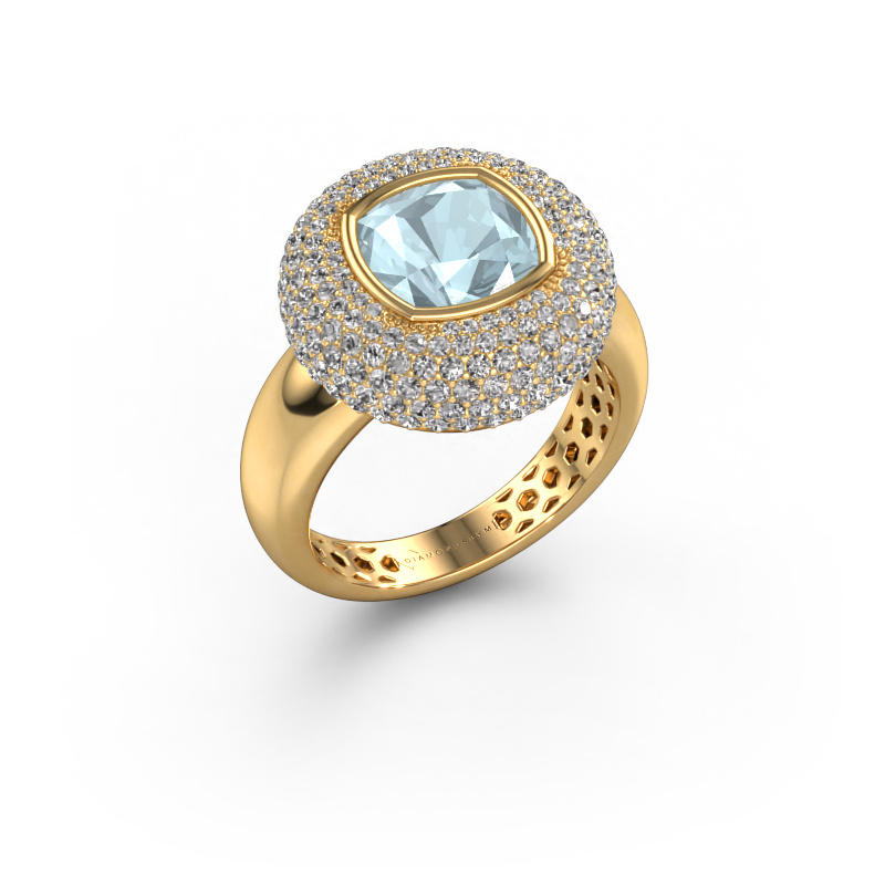 Image of Ring Keshia 585 gold Aquamarine 8 mm