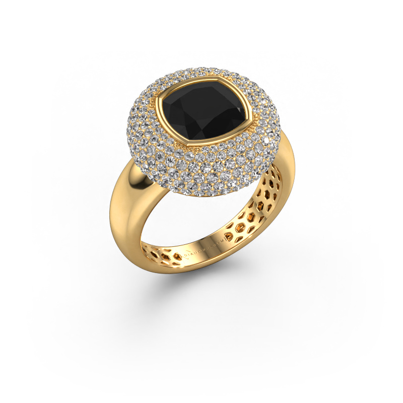 Bild von Ring Keshia 585 Gold Schwarz Diamant 4.503 crt