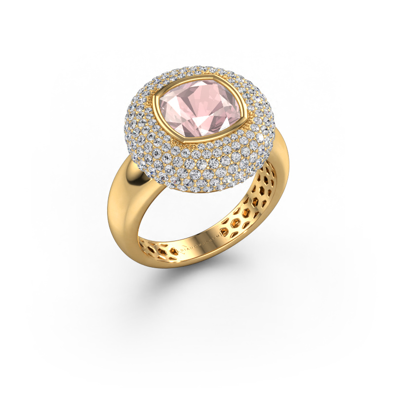 Image of Ring Keshia 585 gold Morganite champagne 8 mm