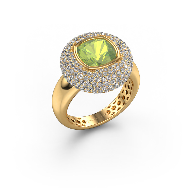 Image of Ring Keshia 585 gold Peridot 8 mm
