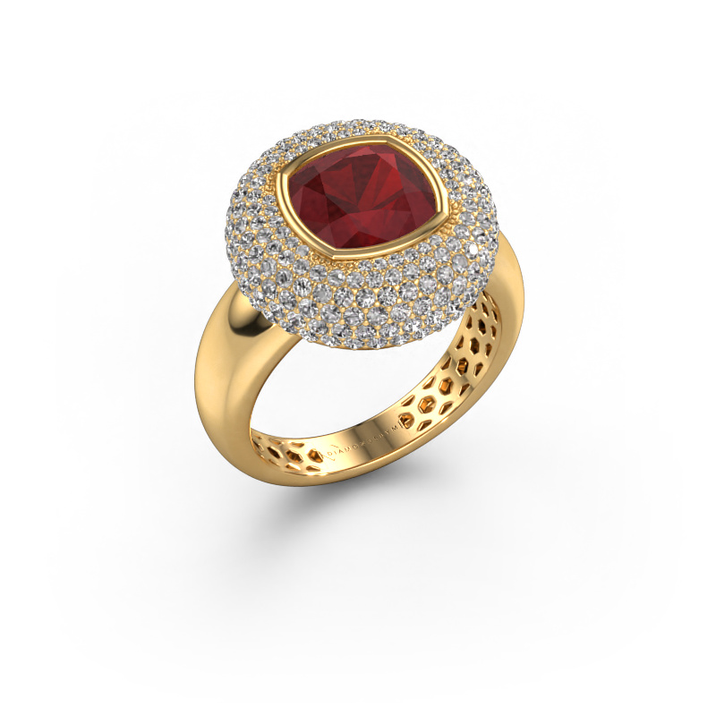Image of Ring Keshia 585 gold Ruby 8 mm