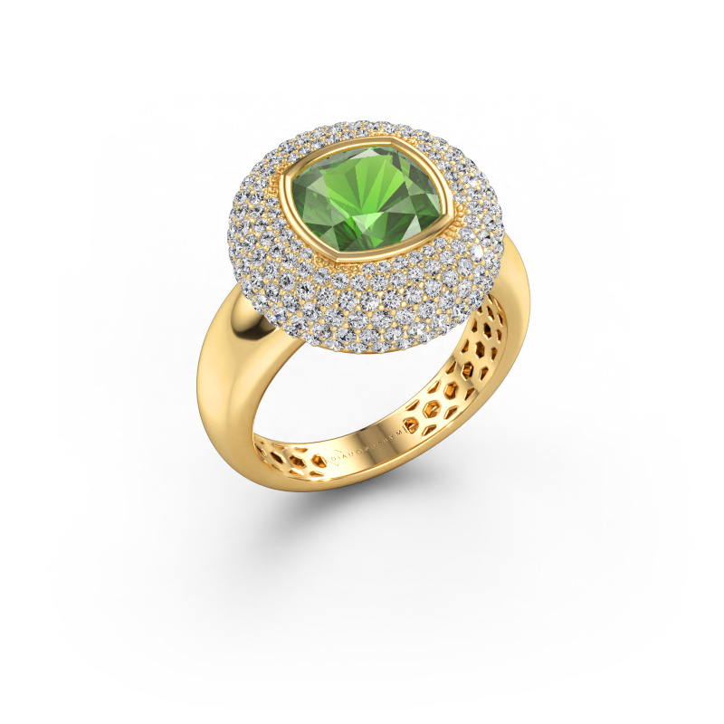 Bild von Ring Keshia 585 Gold Turmalin grün 8 mm