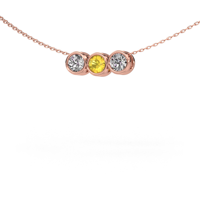 Bild von Kette Kim 3 585 Roségold Gelb Saphir 4 mm