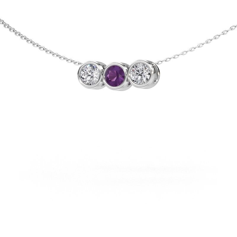 Bild von Kette Kim 3 585 Weißgold Amethyst 4 mm