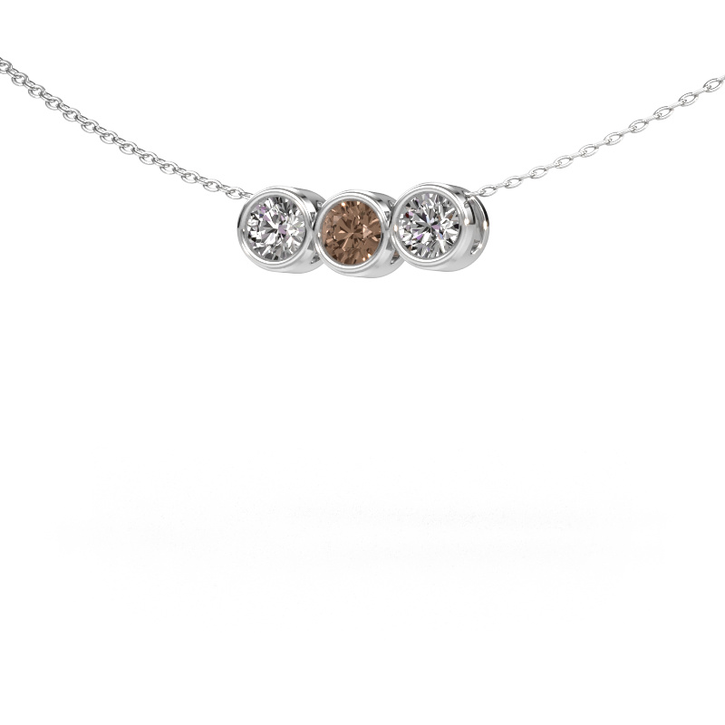 Bild von Kette Kim 3 950 Platin Braun Diamant 0.75 crt