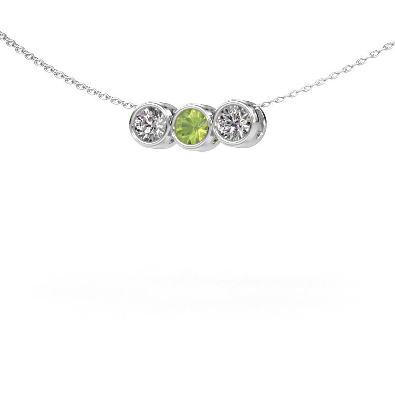 Bild von Kette Kim 3 585 Weißgold Peridot 4 mm