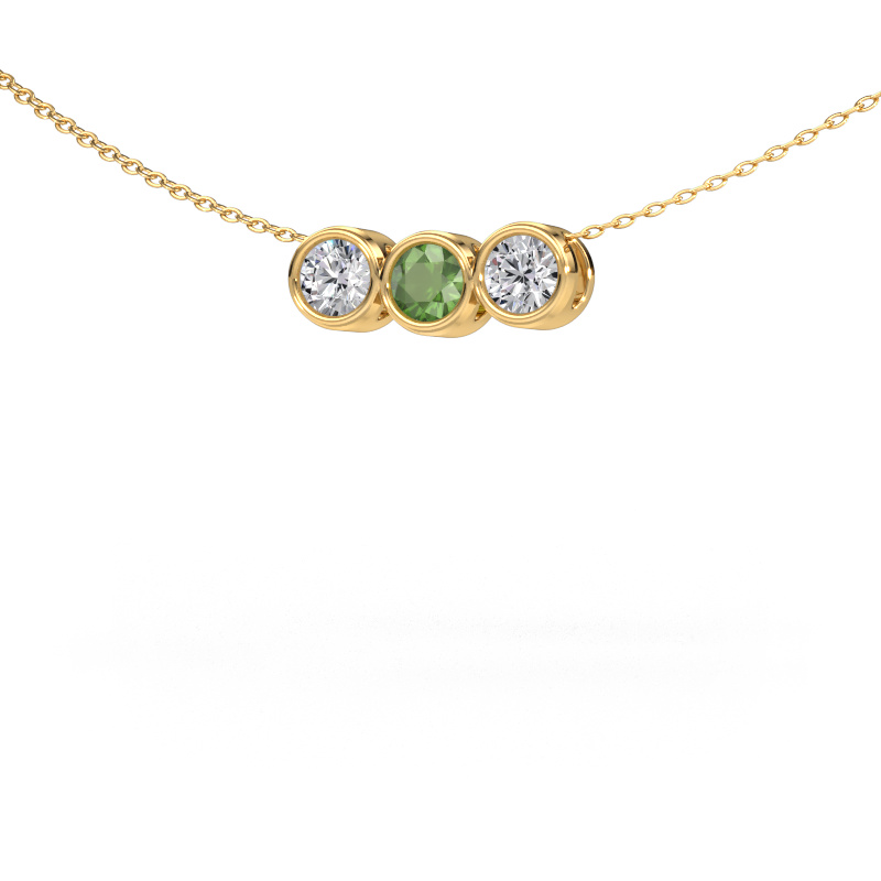 Bild von Kette Kim 3 585 Gold Turmalin grün 4 mm
