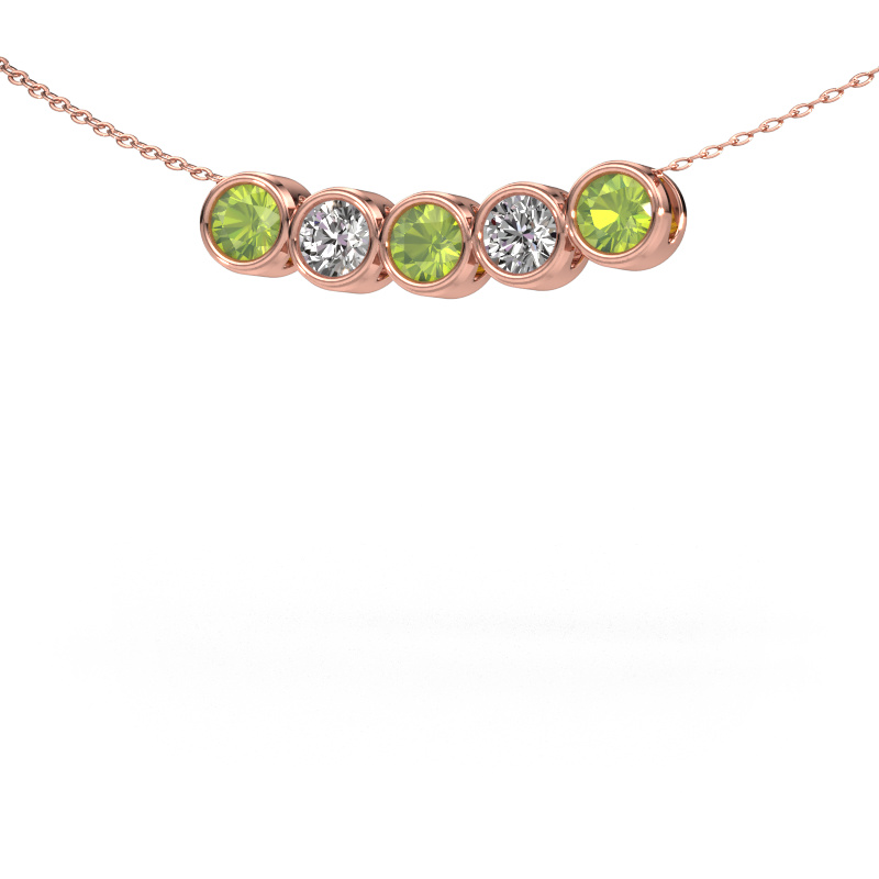 Bild von Kette Kim 5 585 Roségold Peridot 4 mm